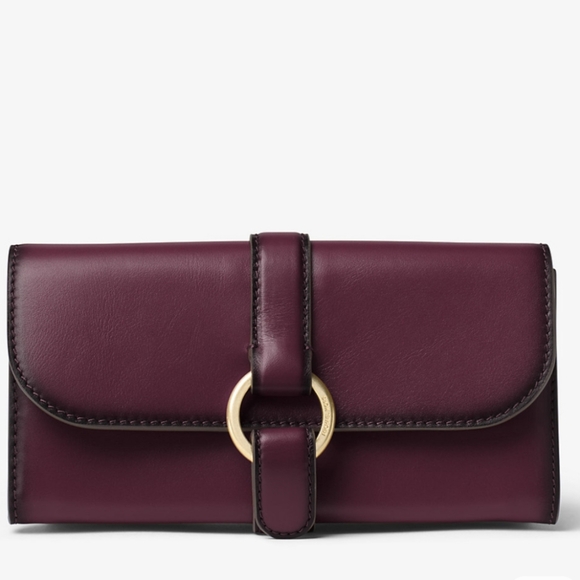 Michael Kors Quincy Large Leather Plum Wallet - Picture 2 of 11